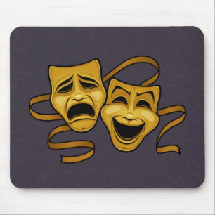 Tapis De Souris Masques de théâtre de comédie et de tragédie d