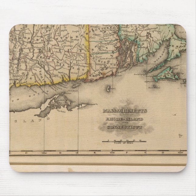 Tapis De Souris Mass, Rhode Island, Connecticut (Devant)