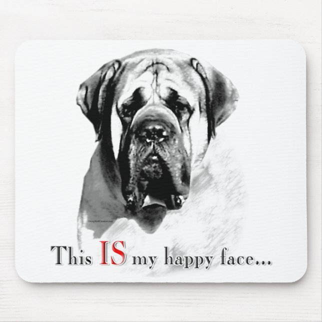 Tapis De Souris Mastiff Happy Face Mousepad (Devant)