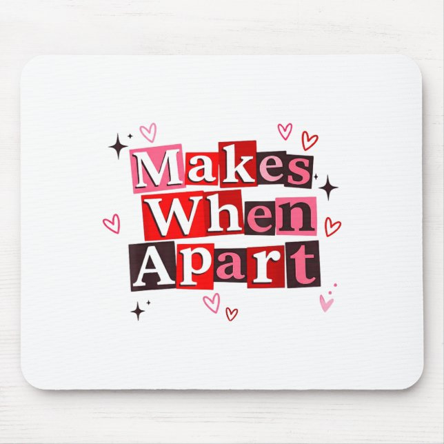 Tapis De Souris Matching Couple Makes When Apart Long Distance Rel (Devant)