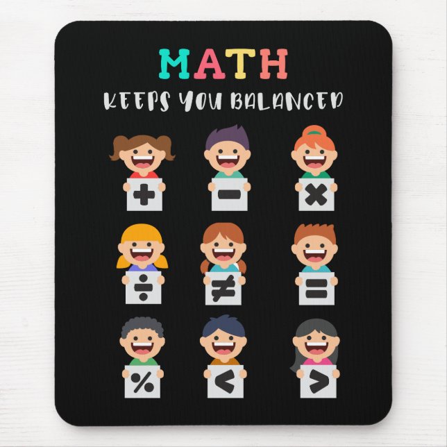 Tapis De Souris Math keeps you balanced (Devant)