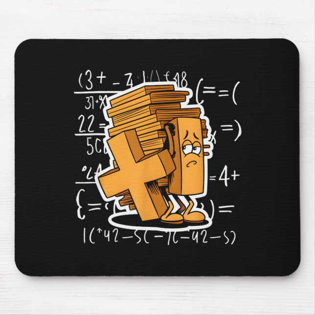 Tapis De Souris Math Overload Funny Equation Cartoon  (Devant)