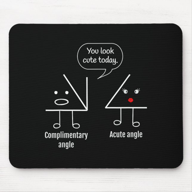 Tapis De Souris Math Teacher Tee - Complimentary Acute Angle  (Devant)