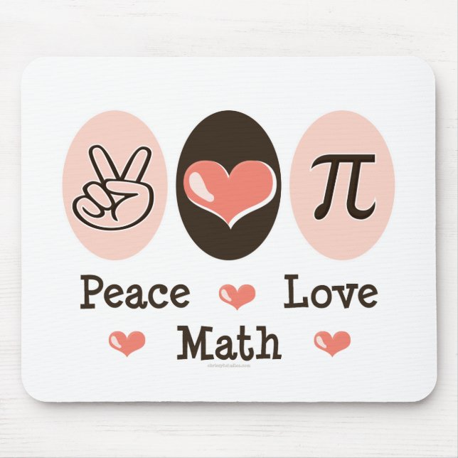 Tapis De Souris Maths Mousepad d'amour de paix (Devant)
