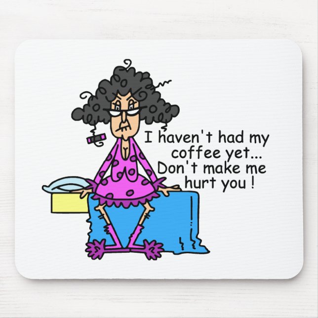 Tapis De Souris Matin Avant Humour Café (Devant)