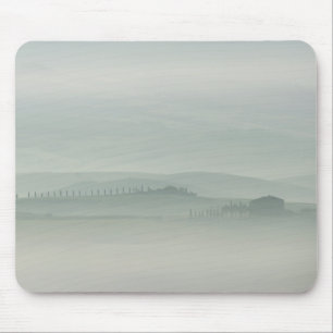 Tapis De Souris Matin en pastel en Toscane brumeuse