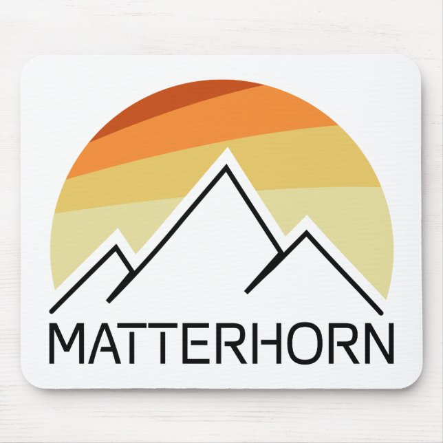 Tapis De Souris Matterhorn Suisse Italie Retro (Devant)
