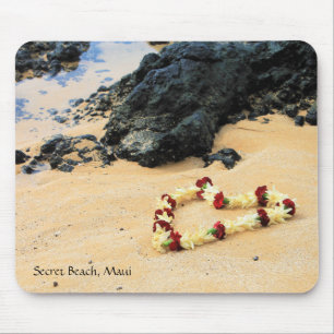 Tapis De Souris Maui Lei sur la plage secrète