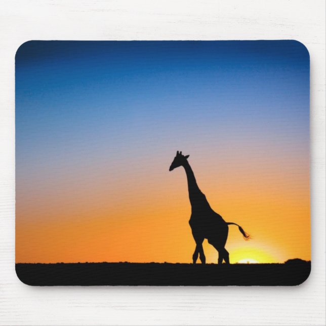 Tapis De Souris Mauspad Giraffe Coucher de soleil (Devant)