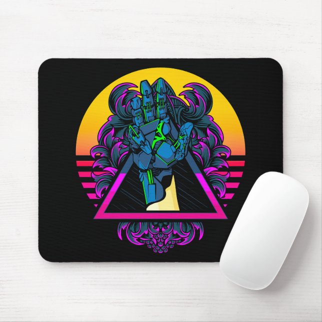 Tapis De Souris Mécanique Robotique Main Moderne | (Avec souris)