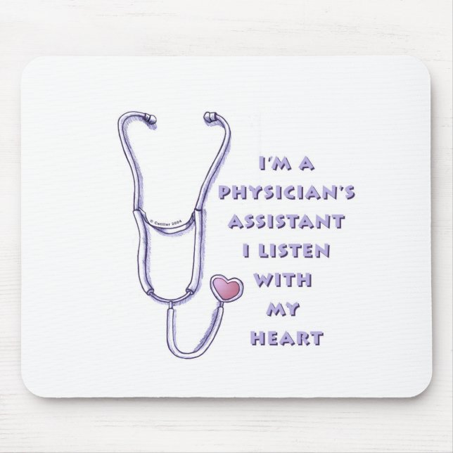 Tapis De Souris Médecin Assistant Coeur (Devant)