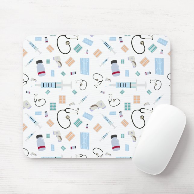 Tapis De Souris Médecin de santé Motif Fournitures Médicales (Avec souris)