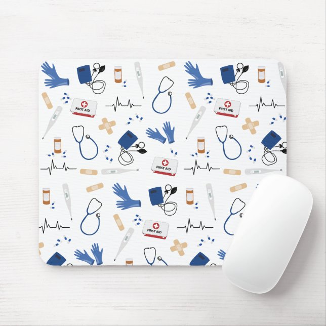 Tapis De Souris Médecin Médicale moderne Motif infirmière (Avec souris)