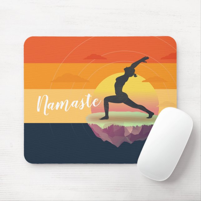 Tapis De Souris Méditation de l'instructeur de yoga Pose Sun Flyin (Avec souris)