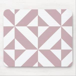 Tapis De Souris Medium Mauve Geometric Deco Cube Pattern