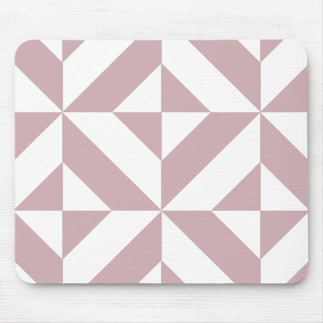 Tapis De Souris Medium Mauve Geometric Deco Cube Pattern (Devant)