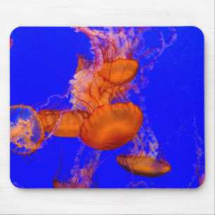 Tapis de souris Méduse Orange Art de bureau Océa