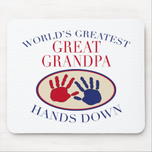 Tapis De Souris Meilleur Arrière Grand-Père Haut la Main