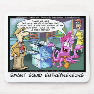 Tapis De Souris Meilleur Entrepreneur De Calmar Drôle Tee - shirt