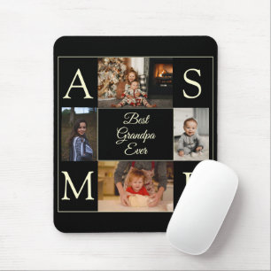 Tapis De Souris Meilleur grand-père Ever 4 photo Collage cadeau