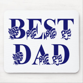 Tapis De Souris Meilleur papa avec drapeaux Texte bleu
