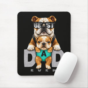 Tapis De Souris Meilleur Papa Bouledogue Ever – Journée Cute Boule