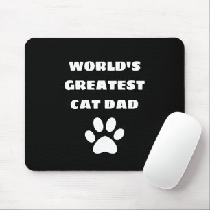 Tapis De Souris Meilleur papa chat du monde personnalisé Texte per