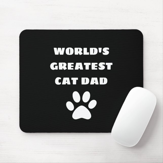 Tapis De Souris Meilleur papa chat du monde personnalisé Texte per (Avec souris)