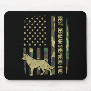 Tapis De Souris Meilleur papa chien berger allemand camouflage amé
