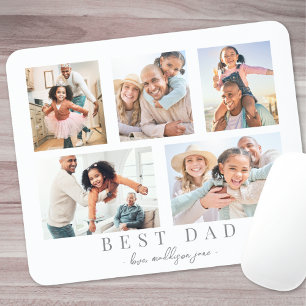 Tapis De Souris Meilleur Papa Collage de Famille avec Photo Person