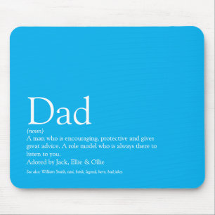 Tapis De Souris Meilleur Papa Daddy Père Définition Bleu Ciel