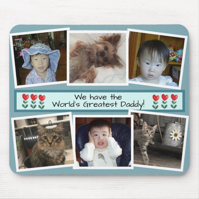 Tapis De Souris Meilleur papa du monde - Six Modèles photo (Devant)