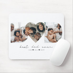 Tapis De Souris Meilleur Papa Jamais Photo Moderne Collage Cadeau