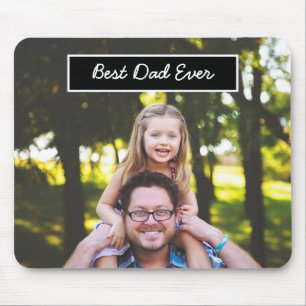 Tapis De Souris Meilleur papa jamais Photo personnalisée et texte