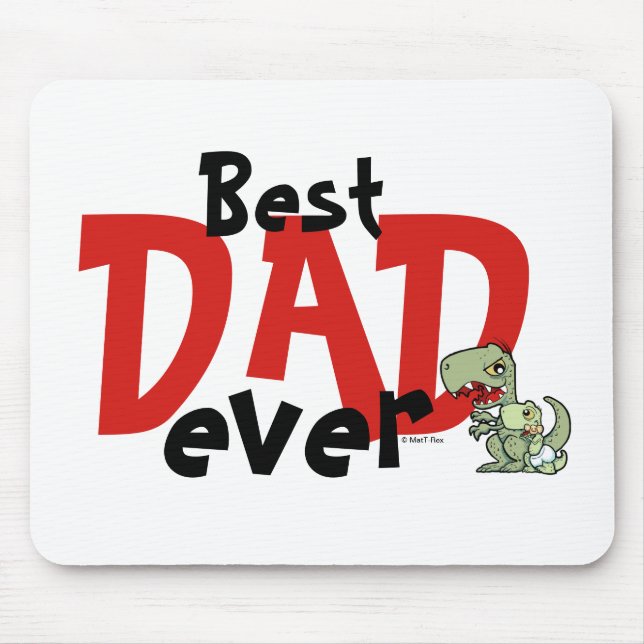 Tapis De Souris Meilleur papa Jamais Rouge Texte Noir Bébé Garçon  (Devant)