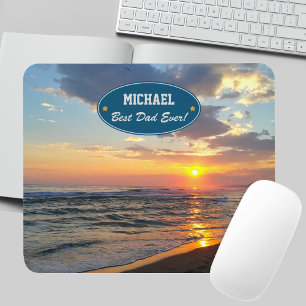 Tapis De Souris Meilleur papa Jour des pères Photo personnalisée M