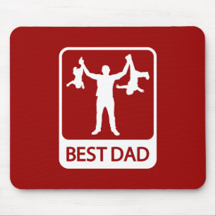 Tapis De Souris Meilleur papa Mousepad - Drôle père avec des enf