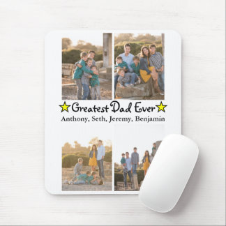 Tapis De Souris Meilleur papa personnalisé avec 4 photos pour la f