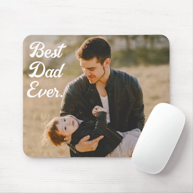 Tapis De Souris Meilleur papa personnalisé Fête des pères photo ca (Avec souris)