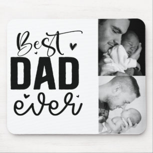Tapis De Souris Meilleur papa toujours personnalisé 2 Collage phot