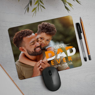 TAPIS DE SOURIS MEILLEUR PÈRE JAMAIS PERSONNALISÉ PHOTO ET NOM ORA