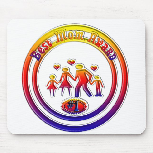 Tapis De Souris Meilleur prix de maman Rainbow Family (Devant)
