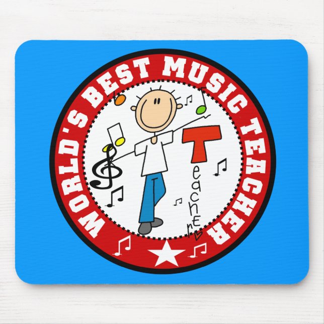 Tapis De Souris Meilleur professeur de musique du monde (Devant)