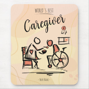 Tapis De Souris Meilleur professionnel et personne en fauteuil rou