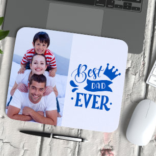 Tapis De Souris Meilleure Fête des pères papa jamais photo personn