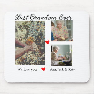 Tapis De Souris Meilleure grand-mère jamais photo collage nous vou