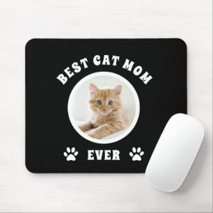 Tapis De Souris Meilleure maman de chat personnalisée avec photo