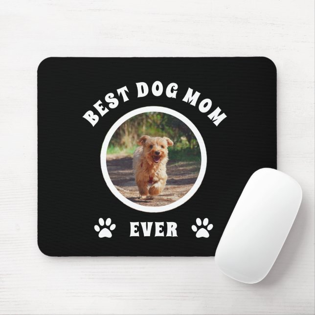 Tapis De Souris Meilleure maman de chien jamais personnalisée Phot (Avec souris)