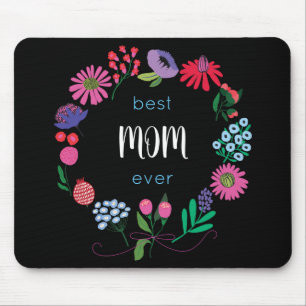 Tapis De Souris Meilleure maman jamais Flower Wath Souris Pouse