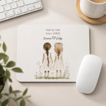 Tapis de souris Meilleures amies depuis Nom person